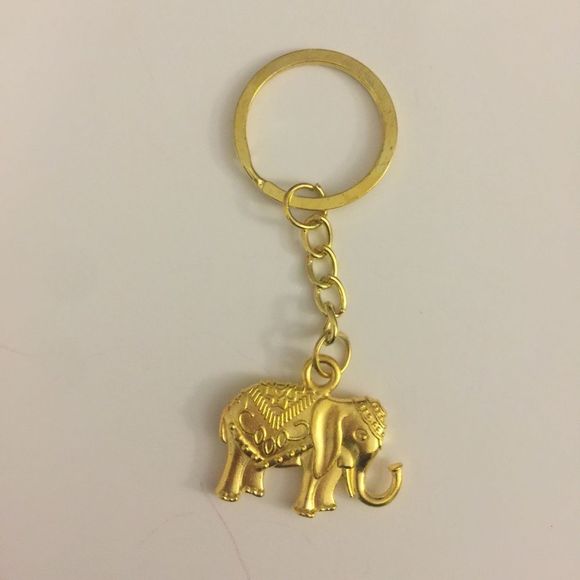 Goldtone Elephant Keychain - Picture 3 of 5